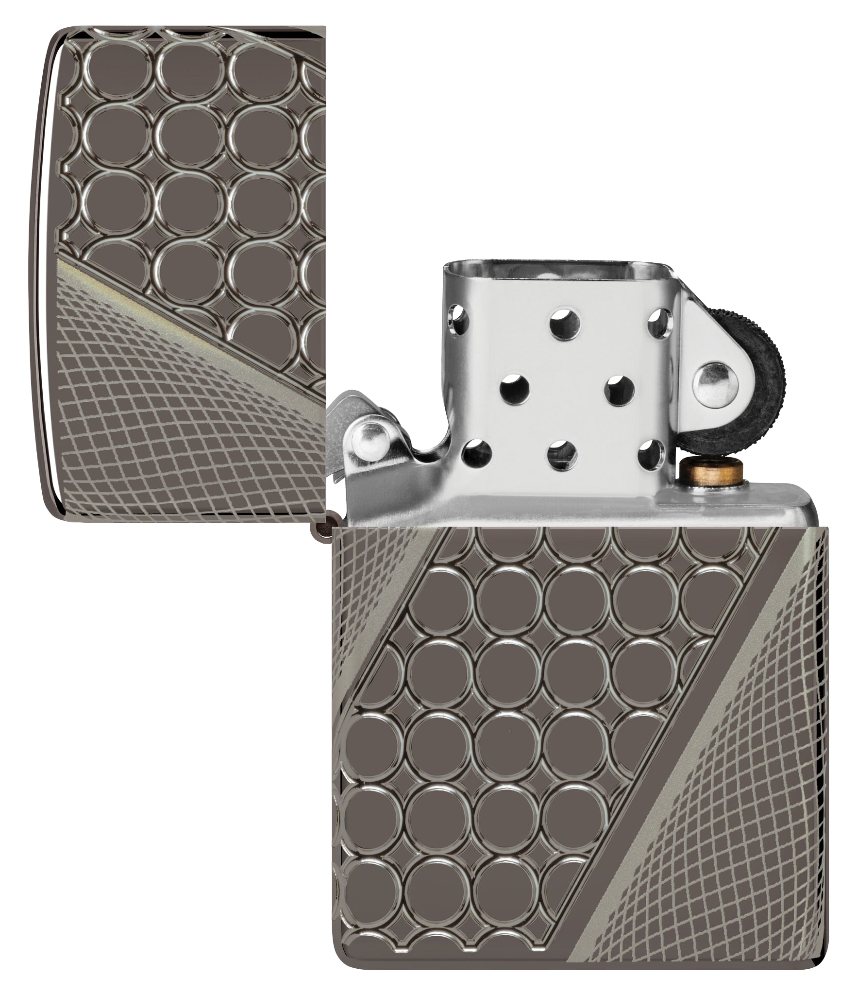 Zippo Deep Dots Design Armor® Black Ice® Windproof Lighter