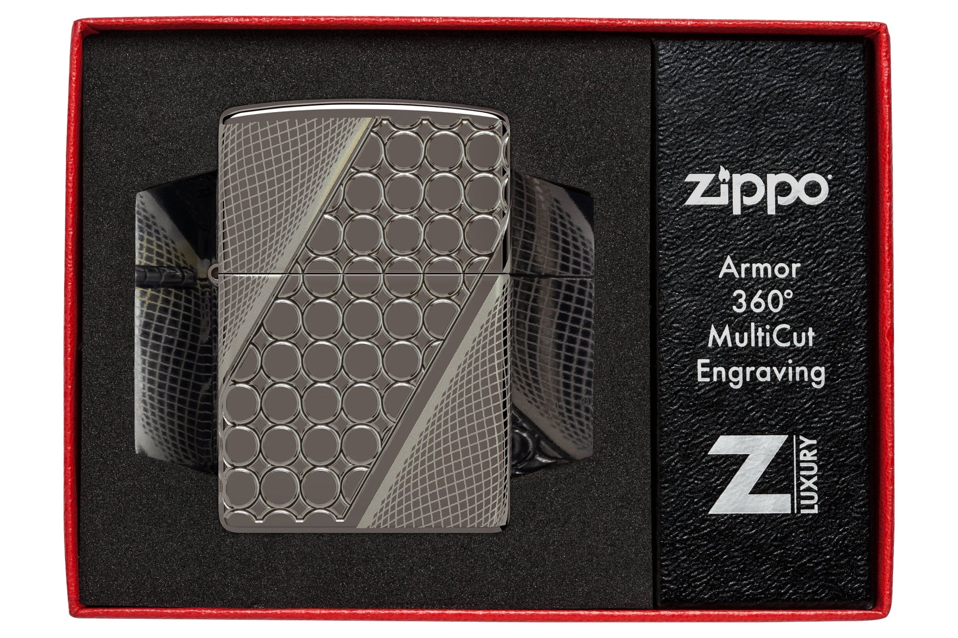 Zippo Deep Dots Design Armor® Black Ice® Windproof Lighter