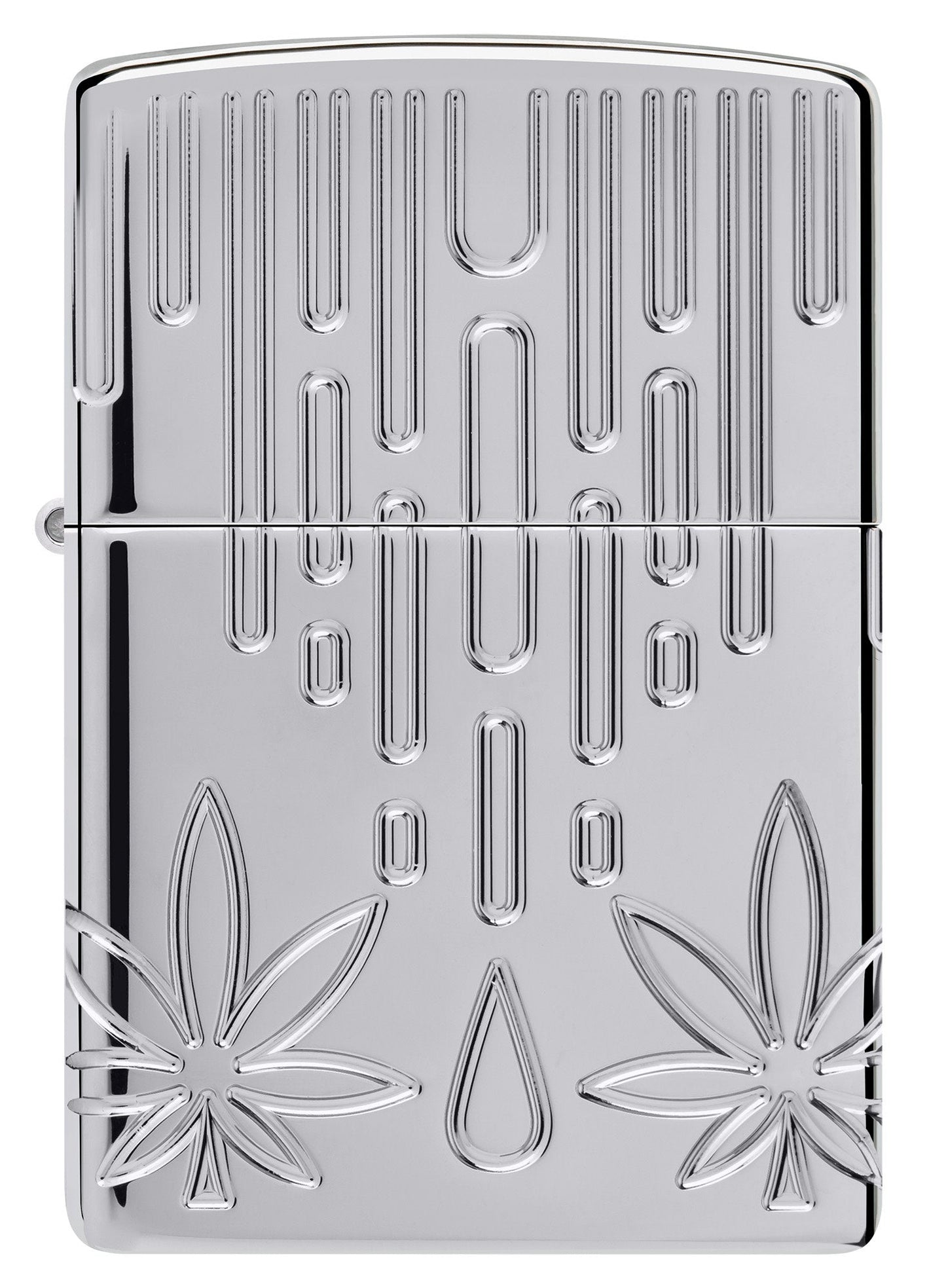 Zippo Waxy Leaf Design Armor® High Polish Chrome Windproof Lighter