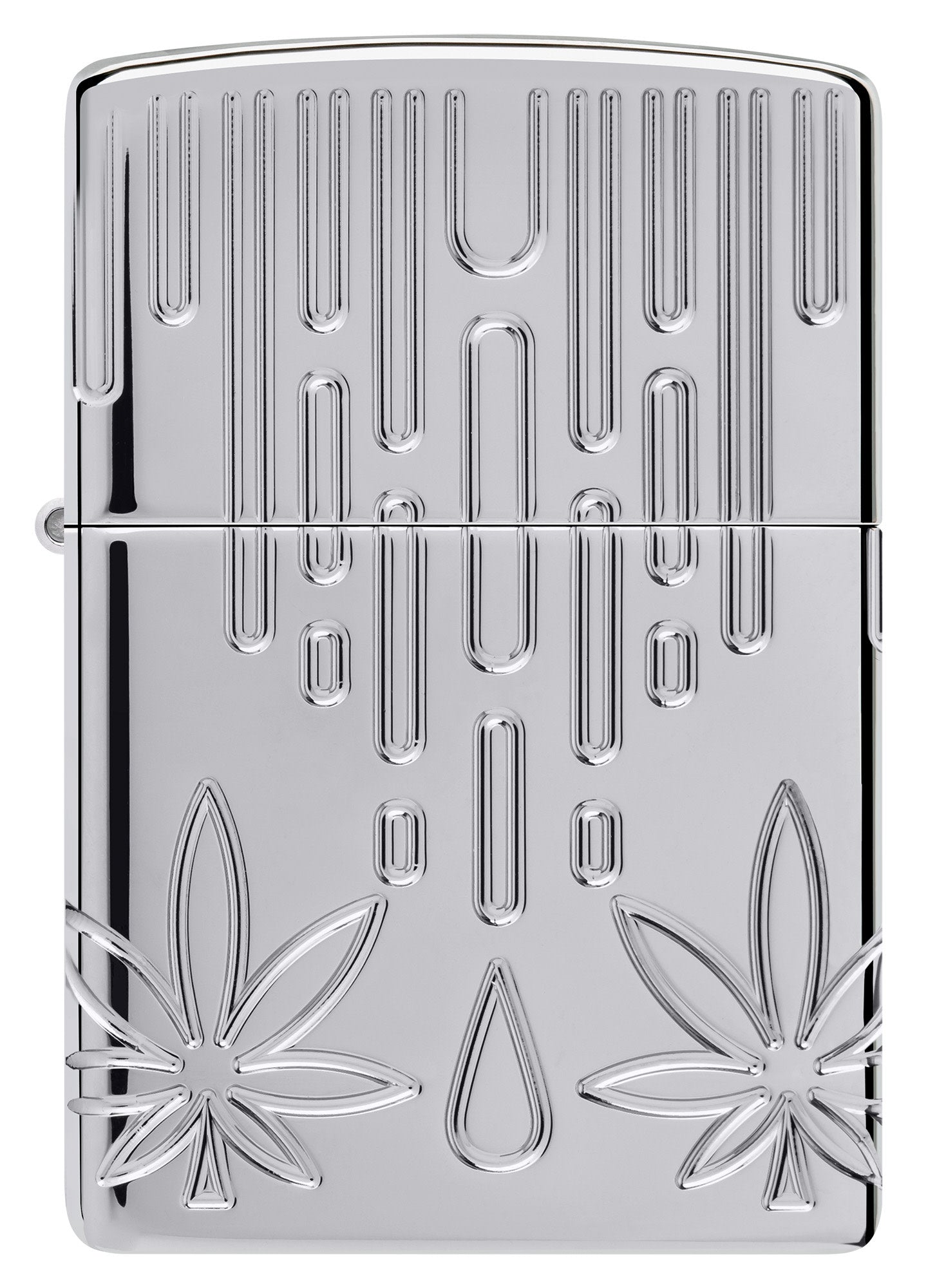 Zippo Waxy Leaf Design Armor® High Polish Chrome Windproof Lighter