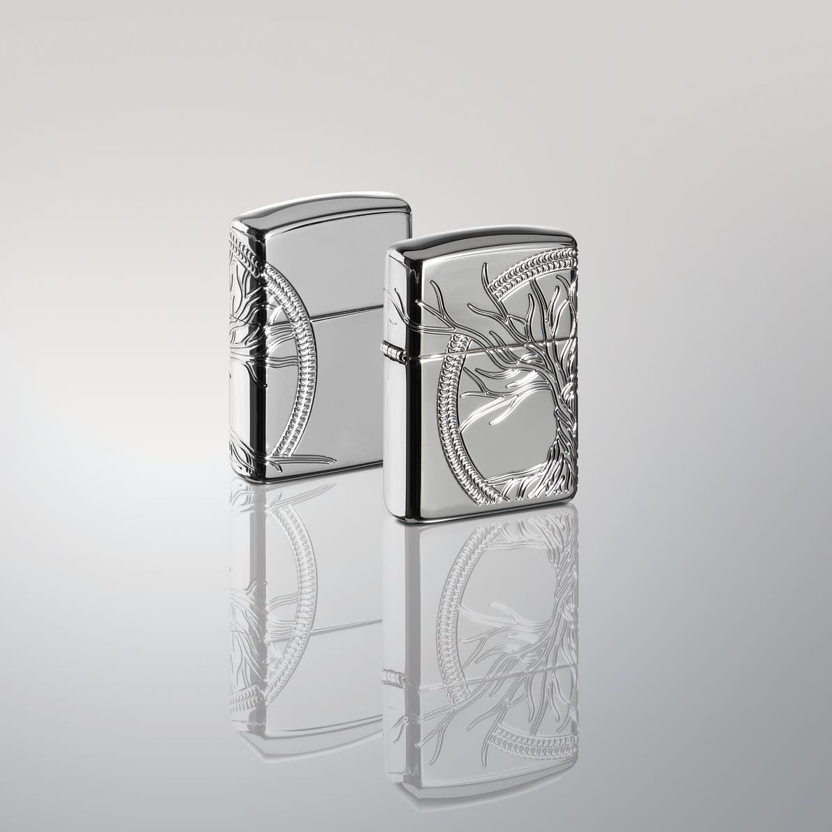 Zippo Armor® High Polish Sterling Silver Tree of Life Windproof Lighter