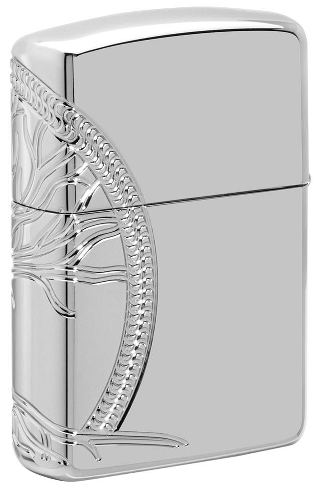 Zippo Armor® High Polish Sterling Silver Tree of Life Windproof Lighter