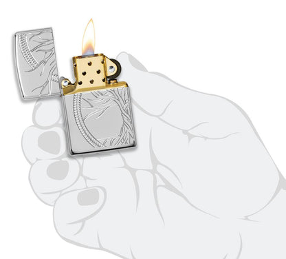 Zippo Armor® High Polish Sterling Silver Tree of Life Windproof Lighter