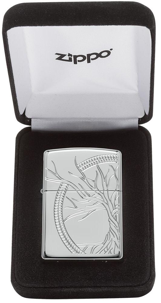 Zippo Armor® High Polish Sterling Silver Tree of Life Windproof Lighter