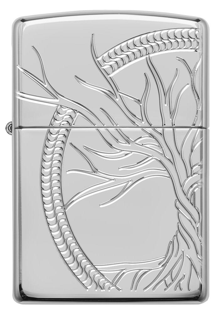 Zippo Armor® High Polish Sterling Silver Tree of Life Windproof Lighter