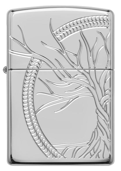 Zippo Armor® High Polish Sterling Silver Tree of Life Windproof Lighter