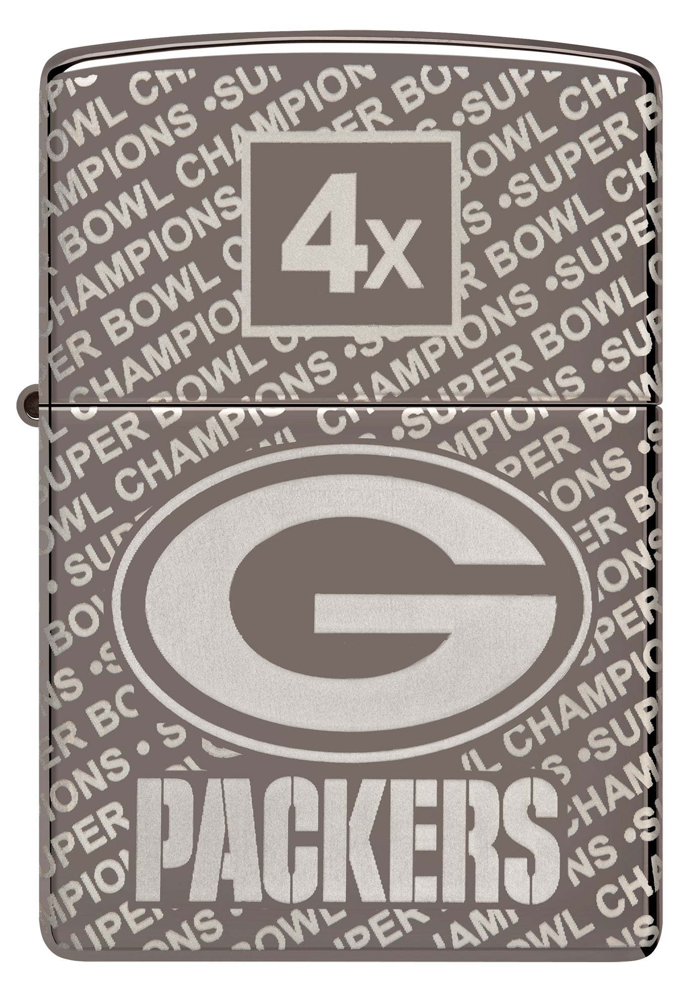 Zippo NFL Green Bay Packers Super Bowl Commemorative Armor Black Ice Windproof Lighter