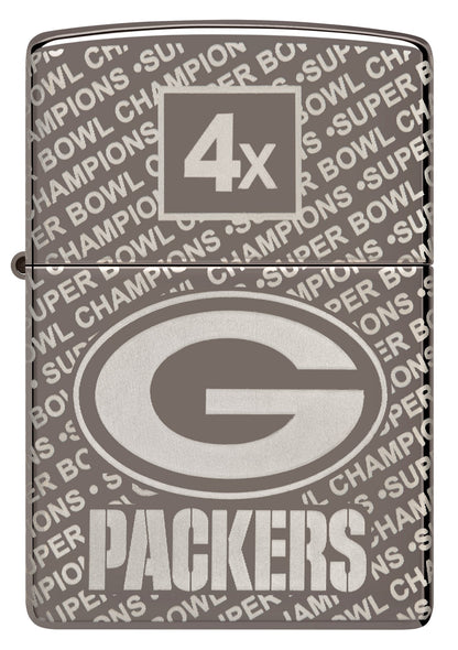 Zippo NFL Green Bay Packers Super Bowl Commemorative Armor Black Ice Windproof Lighter