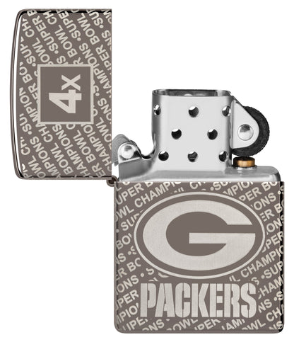 Zippo NFL Green Bay Packers Super Bowl Commemorative Armor Black Ice Windproof Lighter