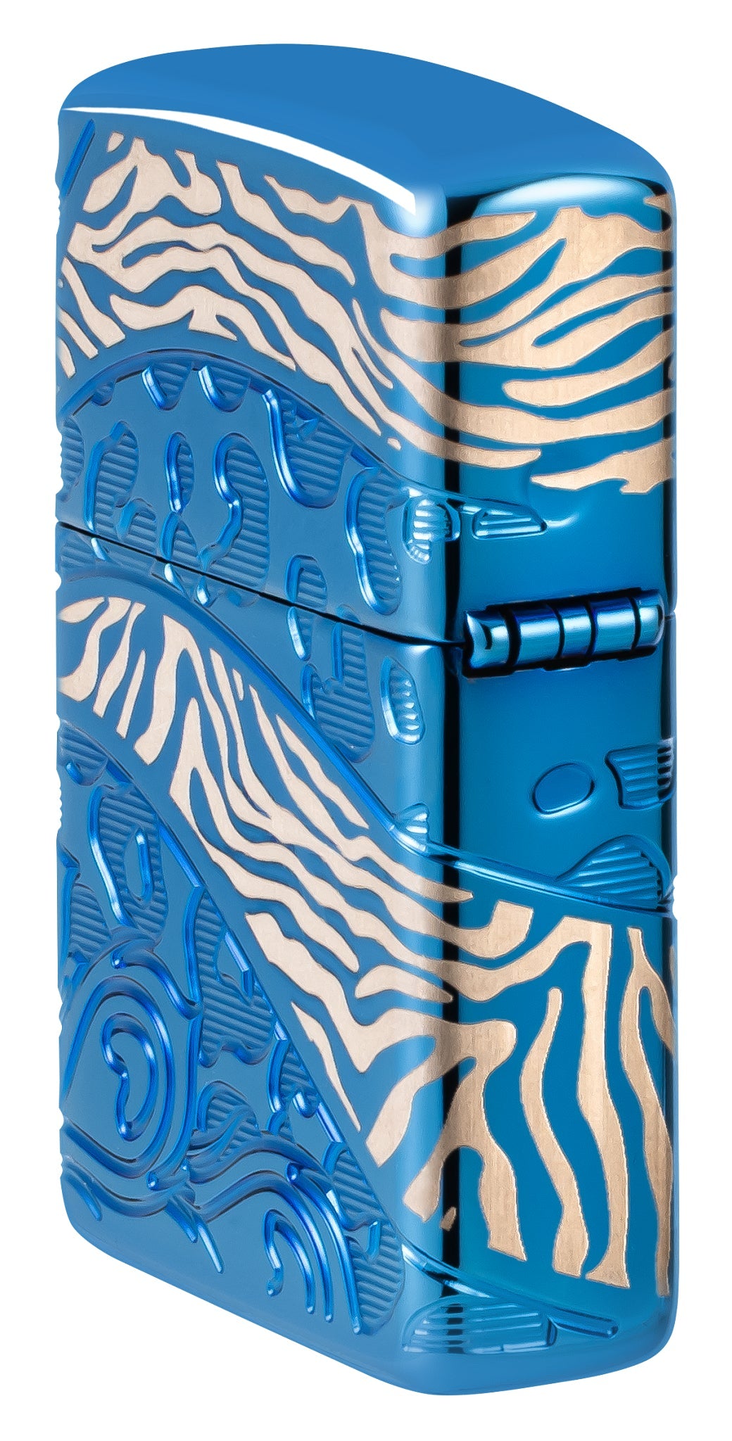 Zippo Animal Flair Design Armor® High Polish Blue Windproof Lighter
