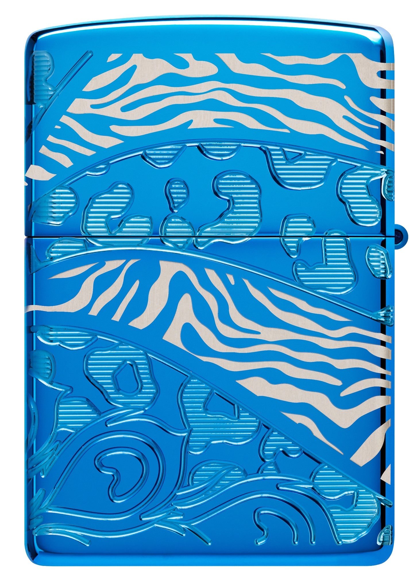 Zippo Animal Flair Design Armor® High Polish Blue Windproof Lighter