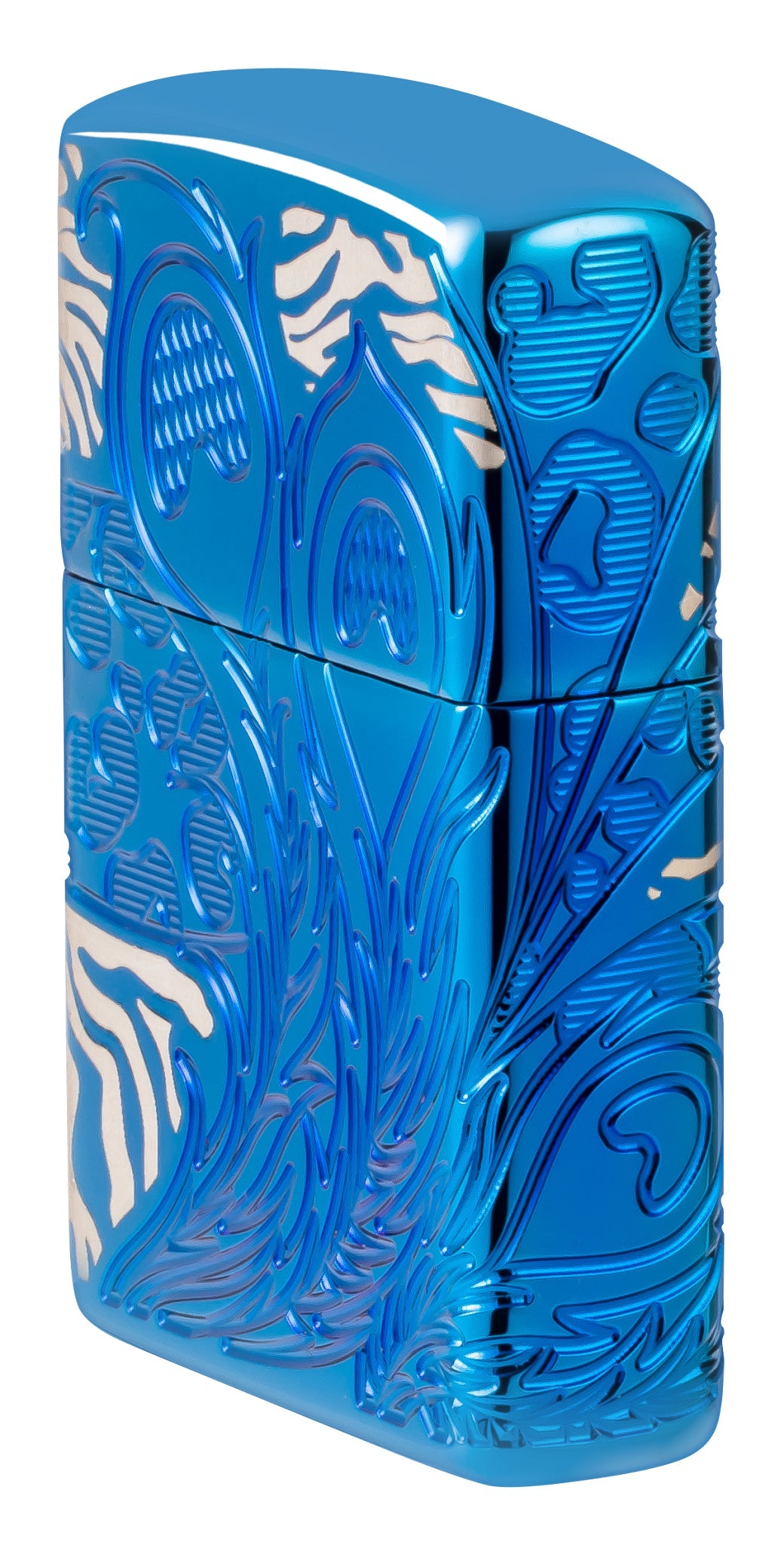 Zippo Animal Flair Design Armor® High Polish Blue Windproof Lighter