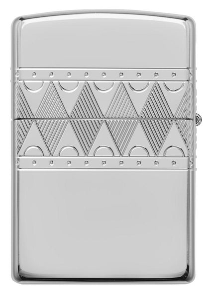 Zippo Armor® Sterling Silver Diamond Pattern Design Windproof Lighter