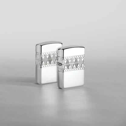 Zippo Armor® Sterling Silver Diamond Pattern Design Windproof Lighter