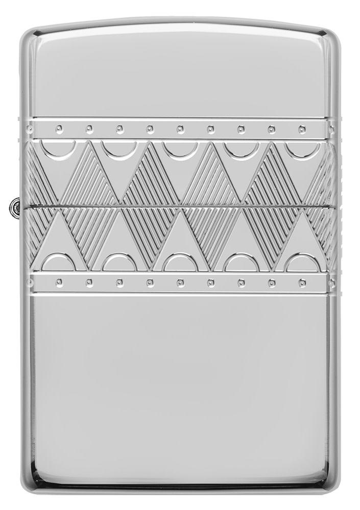 Zippo Armor® Sterling Silver Diamond Pattern Design Windproof Lighter