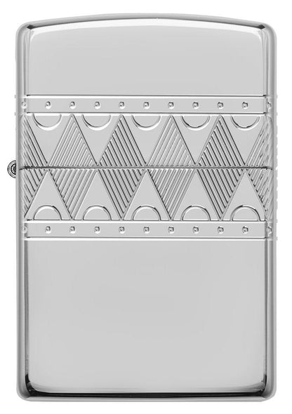 Zippo Armor® Sterling Silver Diamond Pattern Design Windproof Lighter