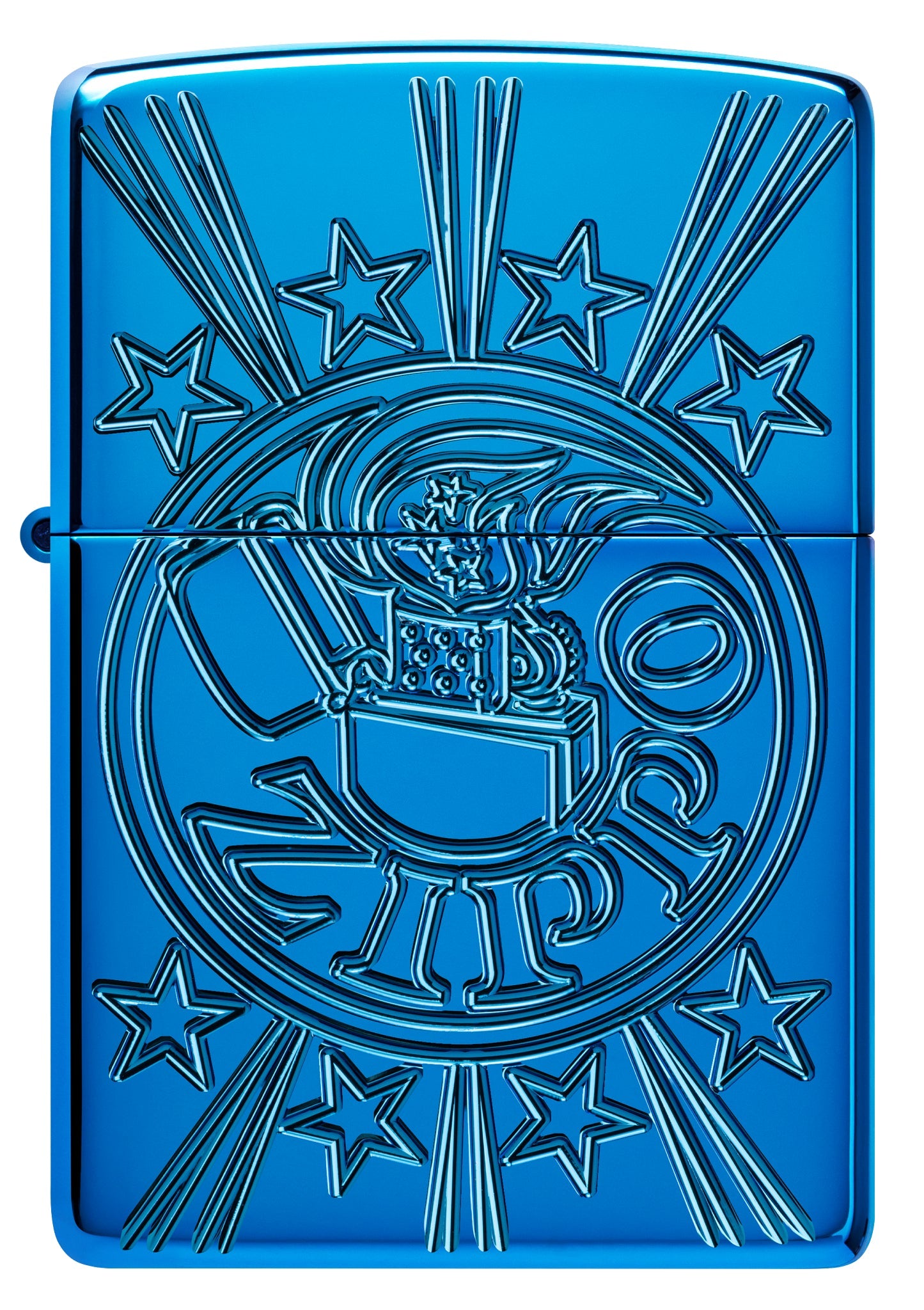 Zippo Starburst Design Armor® High Polish Blue Windproof Lighter