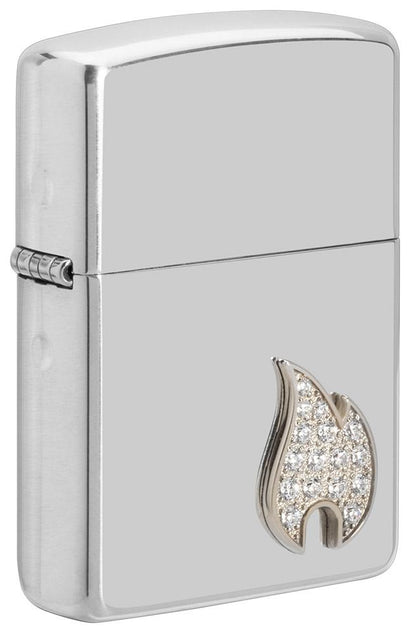 Zippo Armor® Sterling Silver Flame Emblem Windproof Lighter