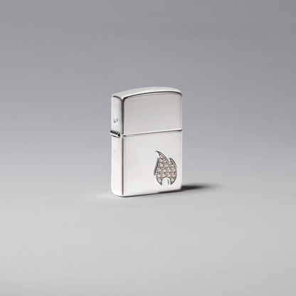 Zippo Armor® Sterling Silver Flame Emblem Windproof Lighter