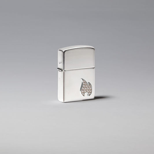 Zippo Armor® Sterling Silver Flame Emblem Windproof Lighter
