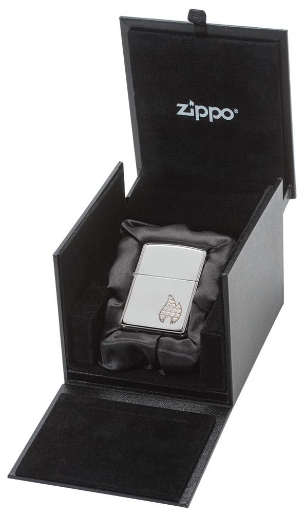 Zippo Armor® Sterling Silver Flame Emblem Windproof Lighter