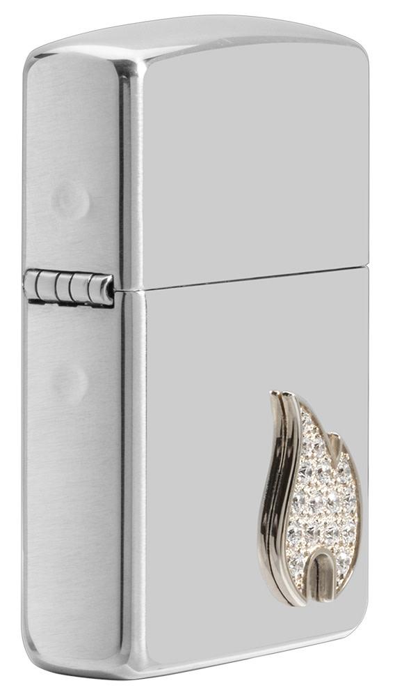 Zippo Armor® Sterling Silver Flame Emblem Windproof Lighter