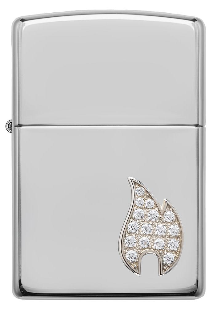 Zippo Armor® Sterling Silver Flame Emblem Windproof Lighter
