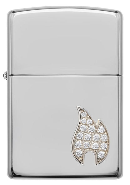 Zippo Armor® Sterling Silver Flame Emblem Windproof Lighter