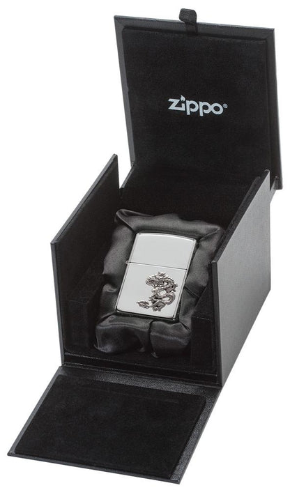 Zippo Armor® Chinese Dragon Sterling Silver Emblem Windproof Lighter