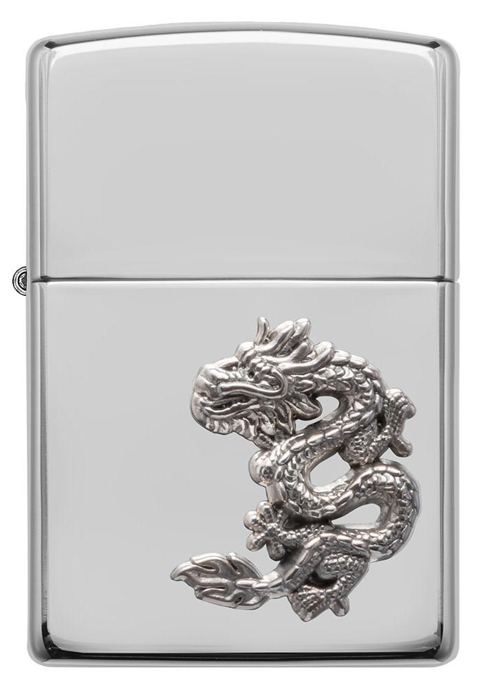 Zippo Armor® Chinese Dragon Sterling Silver Emblem Windproof Lighter