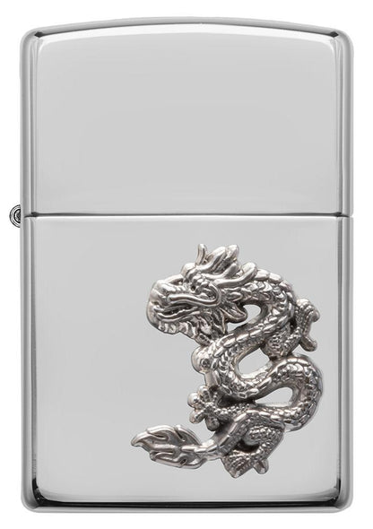 Zippo Armor® Chinese Dragon Sterling Silver Emblem Windproof Lighter