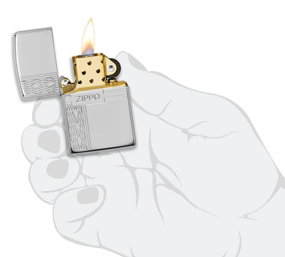 Zippo Armor® Sterling Silver Diamond Design Windproof Lighter