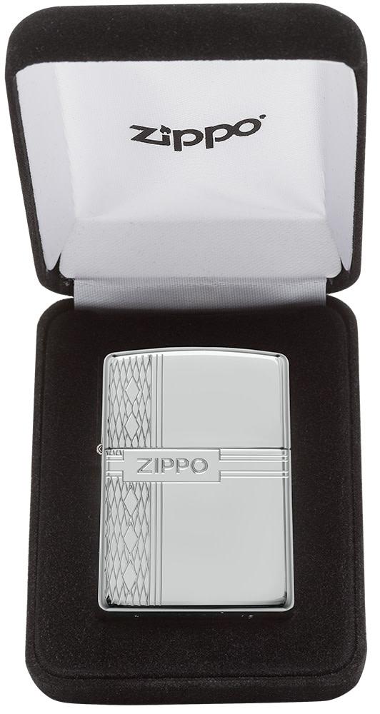 Zippo Armor® Sterling Silver Diamond Design Windproof Lighter