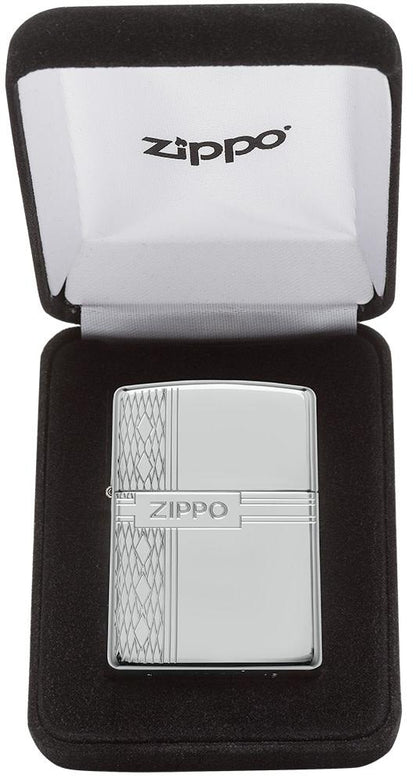 Zippo Armor® Sterling Silver Diamond Design Windproof Lighter