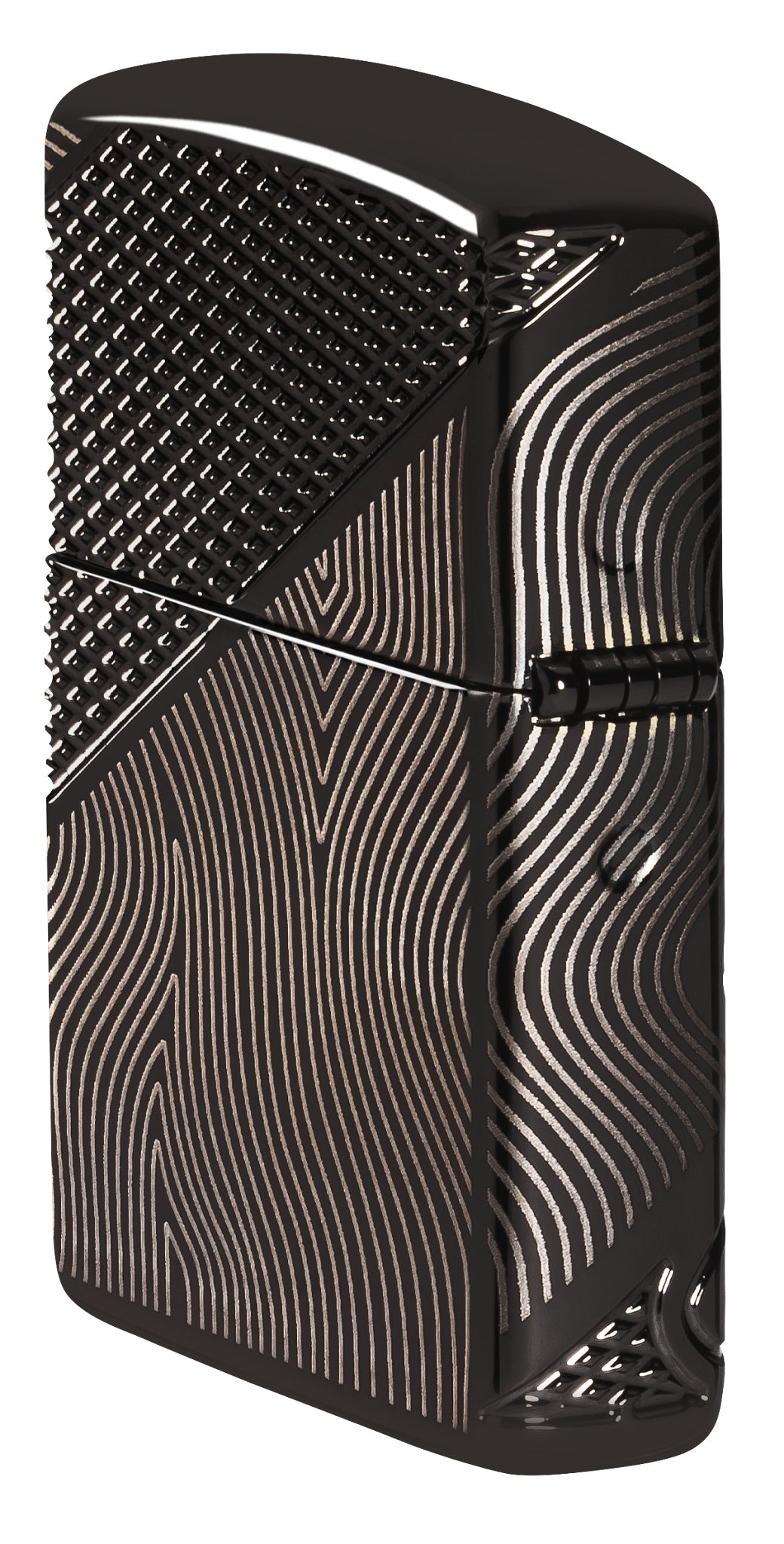 Zippo Z Crystal Design Armor® High Polish Black Windproof Lighter