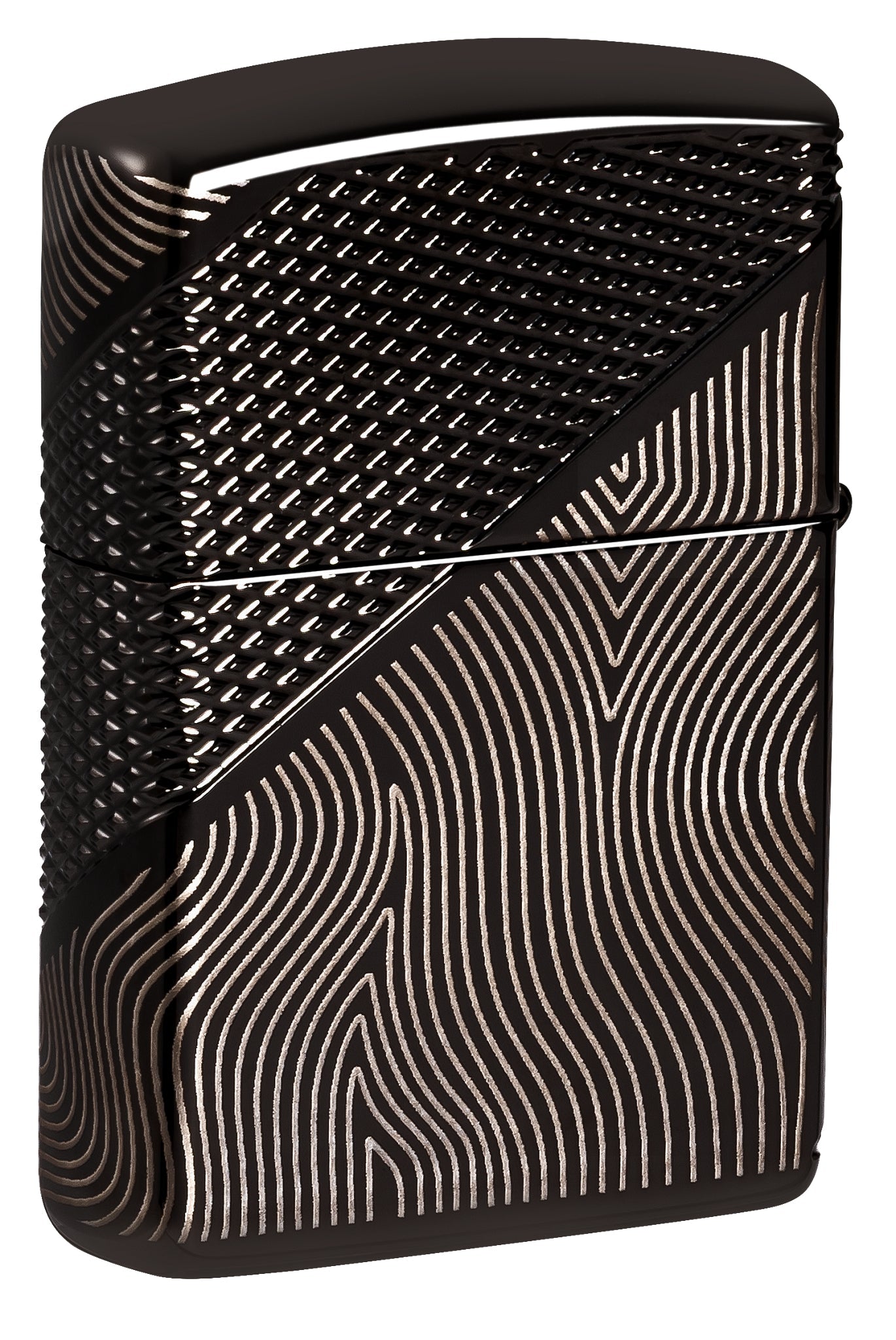 Zippo Z Crystal Design Armor® High Polish Black Windproof Lighter