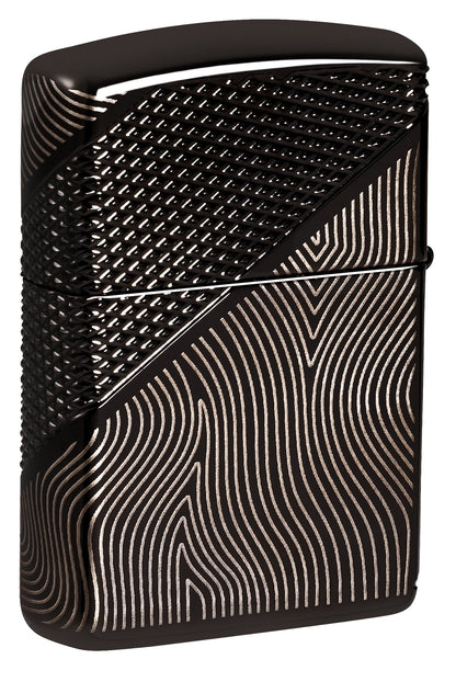 Zippo Z Crystal Design Armor® High Polish Black Windproof Lighter