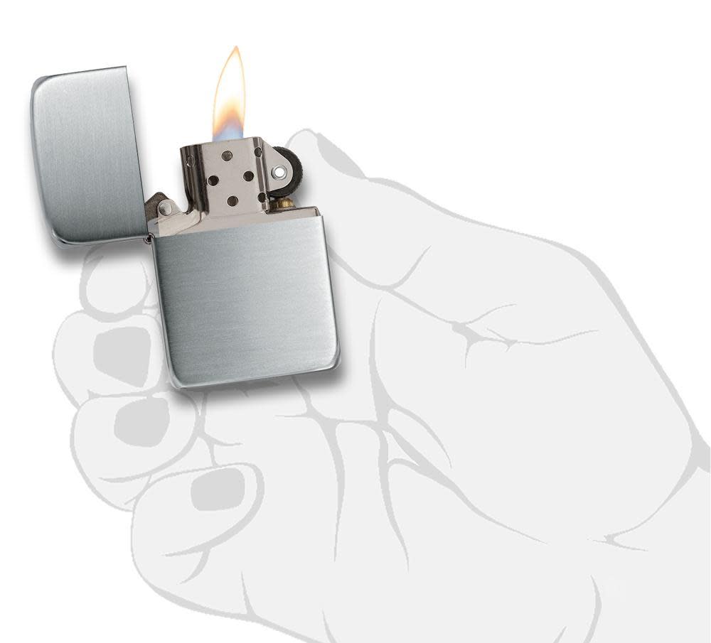 Zippo Hand Satin Sterling Silver 1941 Replica Lighter