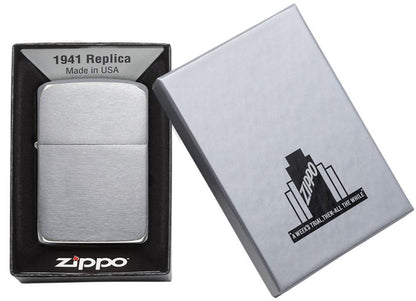 Zippo 1941 Replica Brushed Chrome Windproof Lighter