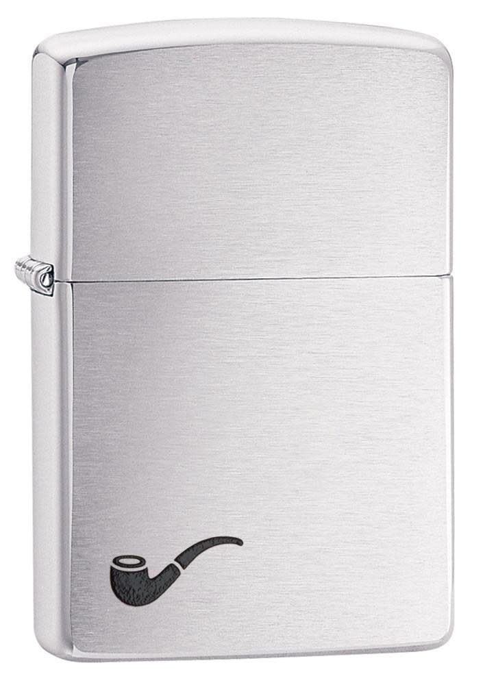 Zippo Pipe Brushed Chrome Windproof Lighter