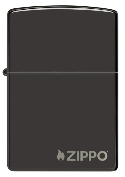 Zippo Classic High Polish Black Logo Windproof Lighter