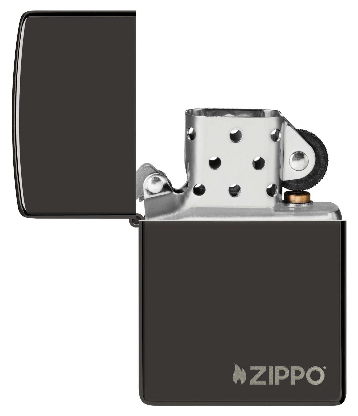 Zippo Classic High Polish Black Logo Windproof Lighter