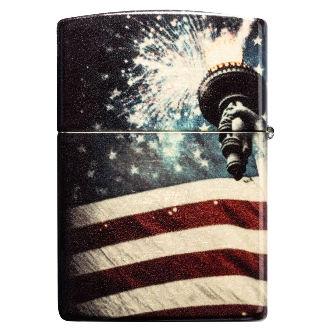 Zippo Spark of Liberty Design 540 Tumbled Brass Windproof Lighter
