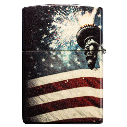 Zippo Spark of Liberty Design 540 Tumbled Brass Windproof Lighter