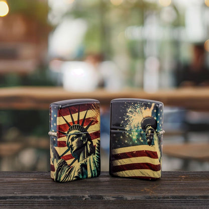 Zippo Spark of Liberty Design 540 Tumbled Brass Windproof Lighter