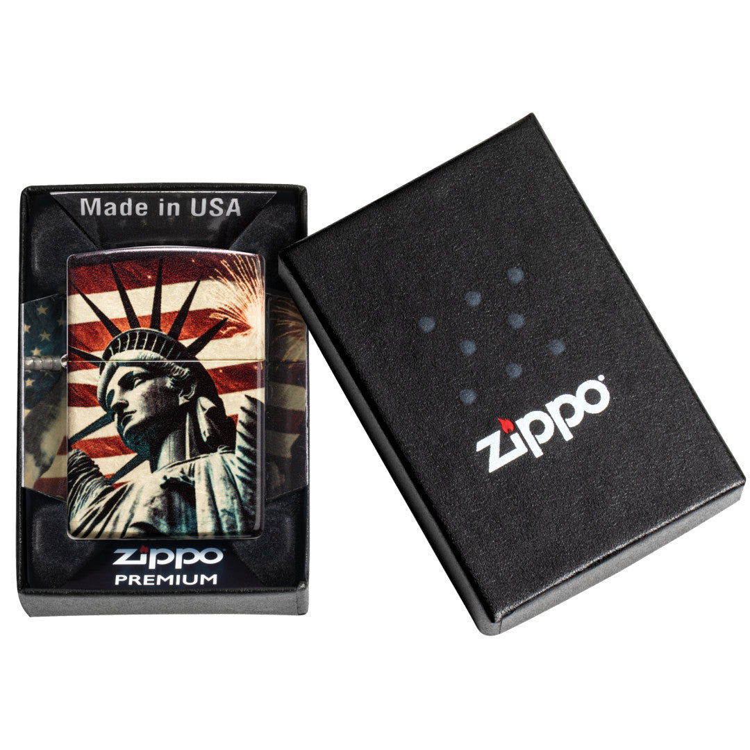 Zippo Spark of Liberty Design 540 Tumbled Brass Windproof Lighter