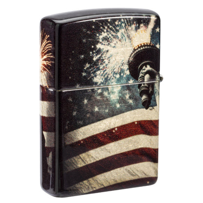 Zippo Spark of Liberty Design 540 Tumbled Brass Windproof Lighter