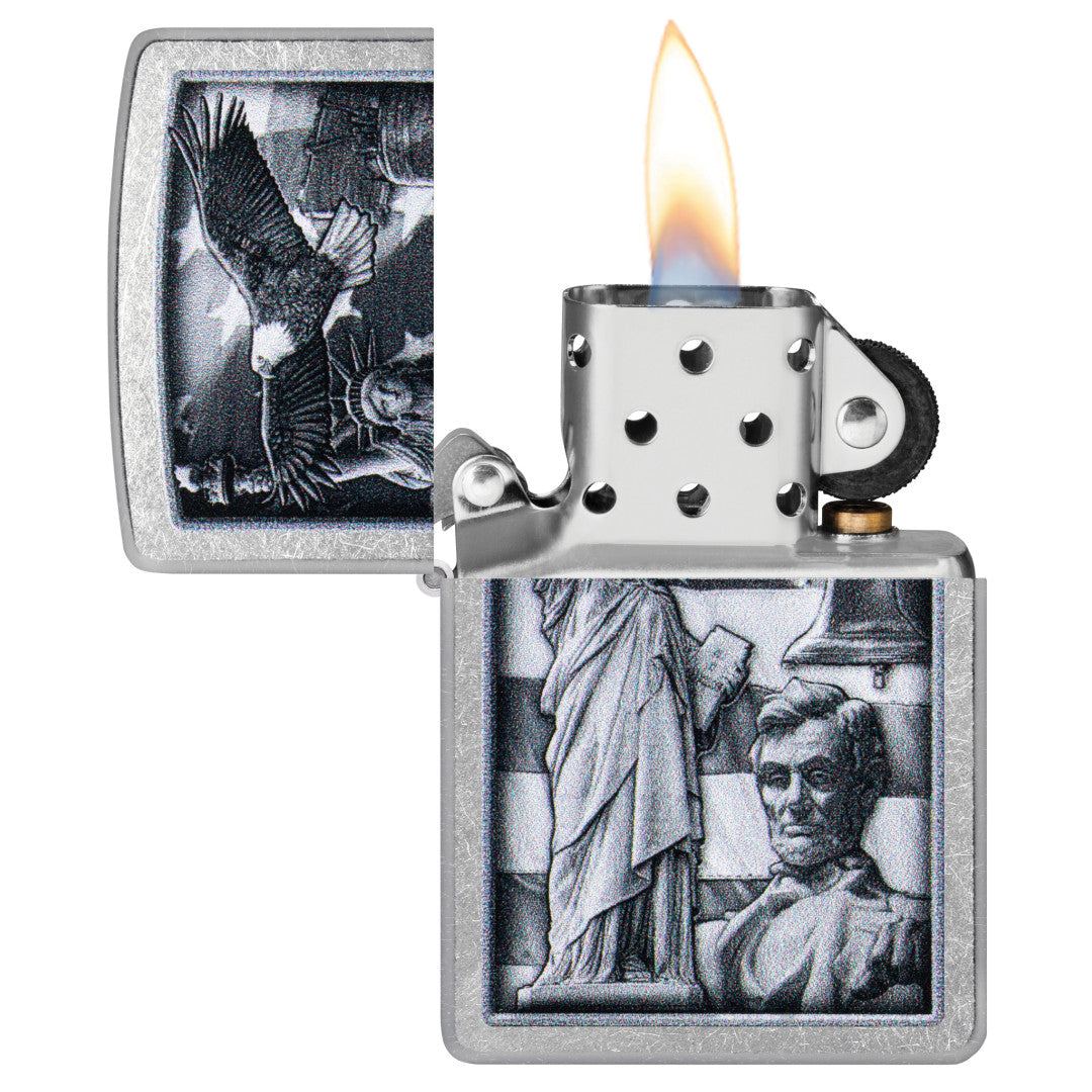 Zippo American Icons Design Street Chrome Windproof Lighter