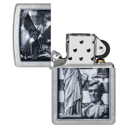 Zippo American Icons Design Street Chrome Windproof Lighter