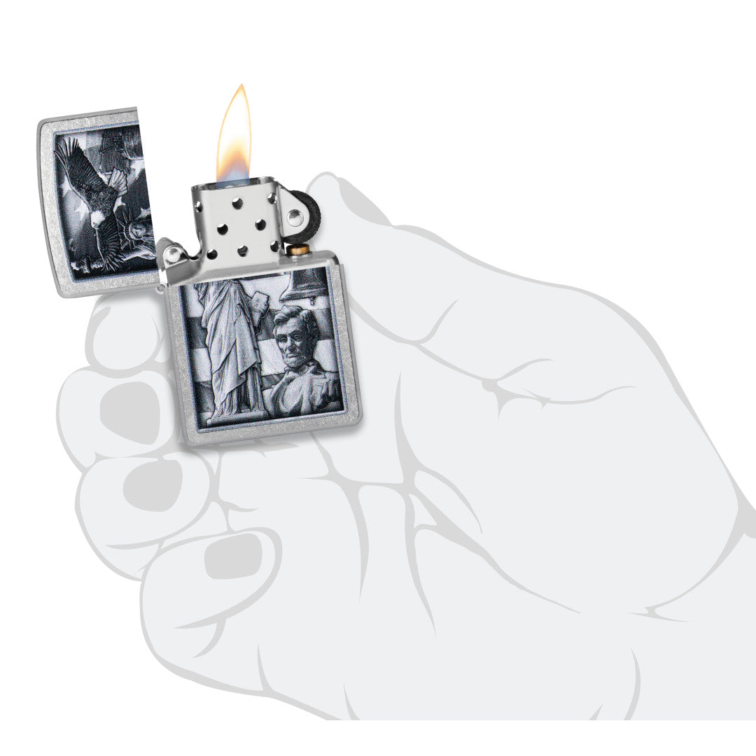 Zippo American Icons Design Street Chrome Windproof Lighter